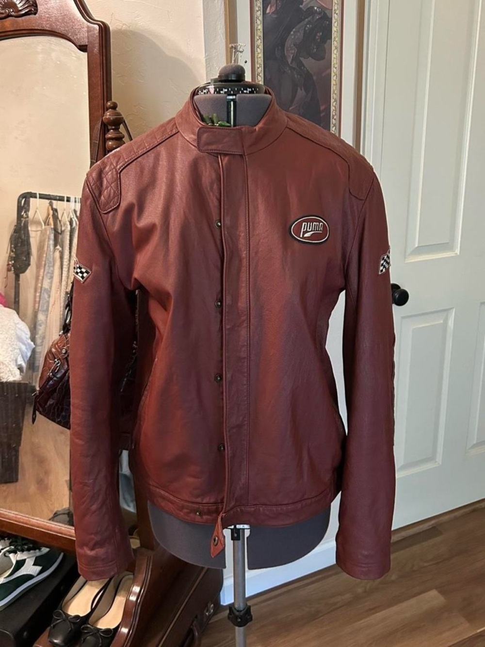 Vintage Puma Bordeaux Racing Jacket